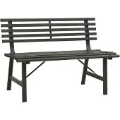 vidaXL Tuinbank 110 cm staal zwart