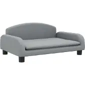 vidaXL Hondenmand 70x45x30 cm stof lichtgrijs