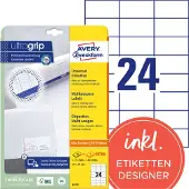 Avery Zweckform AVERY Universele etiketten 6173, 70 x 37 mm, 600 + 120 stuks.