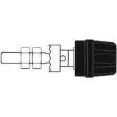 Hirschmann 4mm AANSLUITKLEM MET GEISOLEERDE KOP / ZWART (PK10A) (HM2400A)