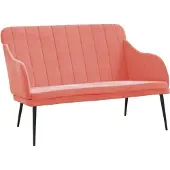 vidaXL Bankje 110x76x80 cm fluweel roze