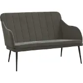 vidaXL Bankje 110x76x80 cm fluweel donkergrijs