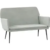 vidaXL Bankje 108x79x79 cm fluweel lichtgrijs