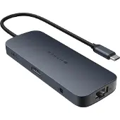 Hyper Ecosmart HyperDrive 10 in 1 USB-C Hub Generatie 2 140 W PD 3.1 Blauw Zilver