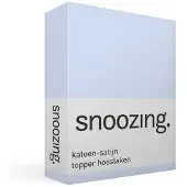 Snoozing katoen-satijn topper hoeslaken