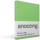 Snoozing katoen-satijn kussenslopen (set van 2)