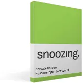 Snoozing percale katoen kussenslopen (set van 2)