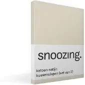 Snoozing katoen-satijn kussenslopen (set van 2)