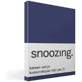 Snoozing katoen-satijn kussenslopen (set van 2)