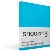 Snoozing katoen-satijn kussenslopen (set van 2)