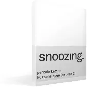 Snoozing percale katoen kussenslopen (set van 2)