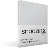 Snoozing percale katoen kussenslopen (set van 2)