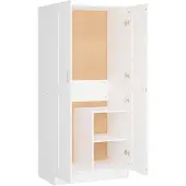 vidaXL Kledingkast 82,5x51,5x180 cm bewerkt hout wit