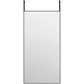 vidaXL Deurspiegel 40x80 cm glas en aluminium zwart