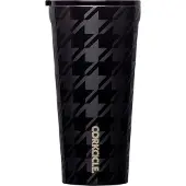 Corkcicle Tumbler 475ml-Onyx Houndstooth-Zwart-Drinkbeker-RVS- Thermosbeker