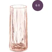 Koziol - Superglas Club No. 03 Bierglas 250 ml Set van 6 Stuks - Kunststof - Roze