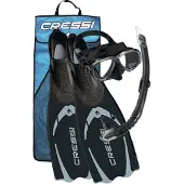 Cressi Kit Pluma Perla Pluma Gamma Snorkeling Set Zwart EU 35-36