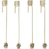 Ferm Living Forest Christmas Tree Kaarsenhouders - Set of 4 Brass