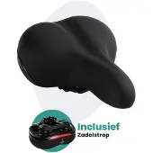 Voltano Fietszadel - Zwart - Stadszadel - Inclusief Zadelstrop