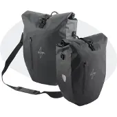 Voltano Luxe Fietstas 28L - Enkele Pakaftas - Zwart - 100% Waterdicht