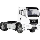 Wiking 077652 MAN TGS 18.510 4x4 BL 2-assige trekker, Model vrachtwagen, 1:32, Metaal/Kunststof, Vanaf 14 jaar, Veel functies, Incl. bandendrukregeling, Draaibaar radiatorrooster, Wit