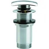 Clou InBe stop/go afvoerplug, zonder overloop, vierkant, chr.