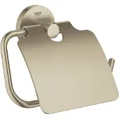 GROHE Essentials Closetrolhouder met deksel Nickel Geborsteld