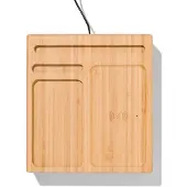 HEMA Organizer met draadloze oplader bamboe