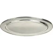 Merkloos 3x RVS serveer/barbecueschaal 40 cm - Serveerschalen