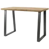 Dimehouse Industriële bartafel mangohout Wyatt blank 135x70 cm