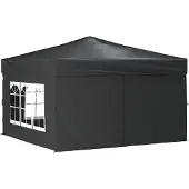 vidaXL Partytent inklapbaar met zijwanden 3x3 m antracietkleurig