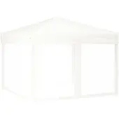vidaXL Partytent inklapbaar met zijwanden 3x3 m wit