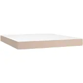 vidaXL Pocketveringmatras medium 160x200x20 cm kunstleer cappuccinokleurig
