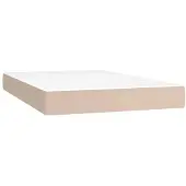 vidaXL Pocketveringmatras medium 120x200x20 cm kunstleer cappuccinokleurig