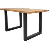 Dimehouse Eettafel Rover eikenhout 200x100 U-poot zwart