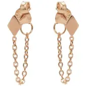 Karma Oorbellen Chain Diamond Rosé