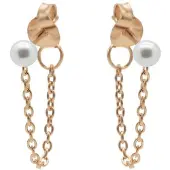 Karma Oorbellen Chain Single Pearl Rosé