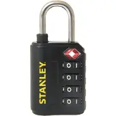 Stanley Messing-Zahlenschloss 30mm black 4 Stellig