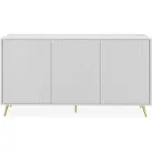 Selsey Dressoir Giulia 3 deurs | Design spaanplaat wit 154x78x38 cm dressoirs | NADUVI
