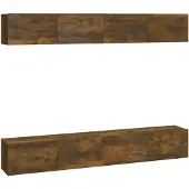 vidaXL Tv-wandmeubels 4 st 100x30x30 cm gerookt eiken
