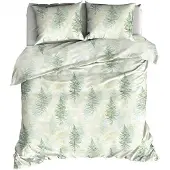 Satin d'or Dekbedovertrek Felci Groen - 240x200/220 cm | Lits-jumeaux