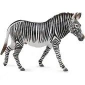 Collecta Grévyzebra 12,8 x 9,3 cm Zwart/wit
