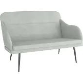 vidaXL Bankje 110x76x80 cm fluweel lichtgrijs