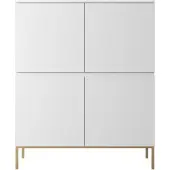 Selsey Dressoir Kate 4 deur | Design spaanplaat wit 100x122x35 cm dressoirs | NADUVI
