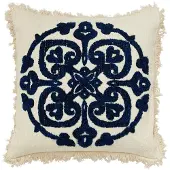 Nordal Ursa kussen off white/blauw inclusief vulling - 2590