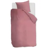 Ambiante Cotton Uni dekbedovertrek - Effen - Eenpersoons - 140x200/220 - Roze