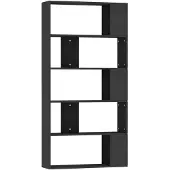 vidaXL Boekenkast/kamerscherm 80x24x159 cm bewerkt hout zwart