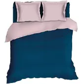 Romanette Dekbedovertrek Comtesse Teal Rose Flanel-240 x 200 / 220 cm | Lits-Jumeaux