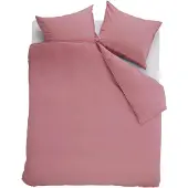 Ambiante Dekbedovertrek Cotton Uni Pink Katoen-240 x 200 / 220 cm | Lits-Jumeaux