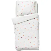 HEMA Peuter Dekbedovertrek 120x150 Zacht Katoen Stip Wit (wit)